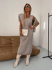 Serena™ - Autumn knitwear set for women - Jurken - Dark beige / S