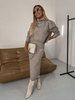 Serena™ - Autumn knitwear set for women - Jurken - Dark beige / 2XL
