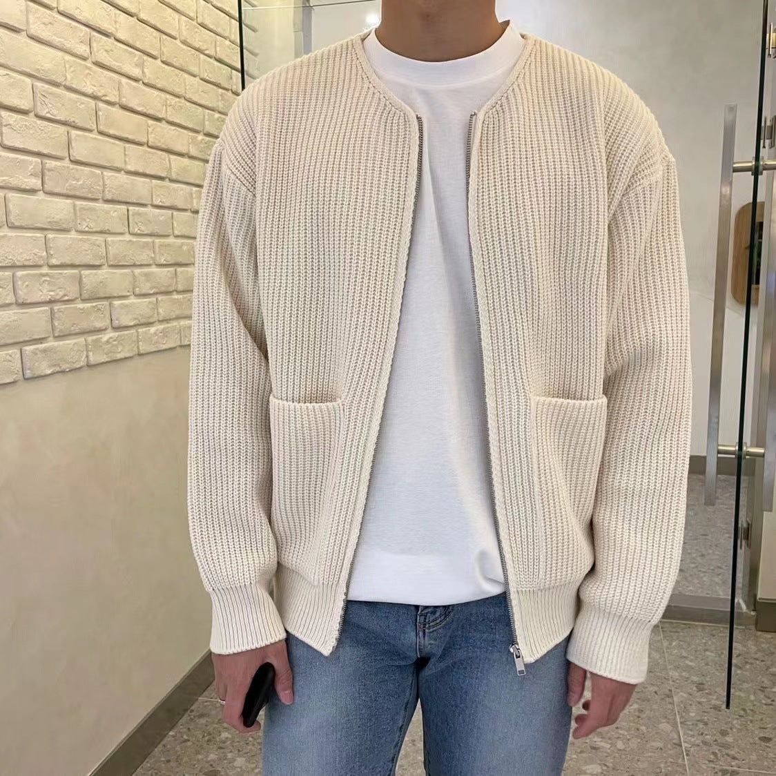 Benno™ | Elegant cardigan - Off-white / XS