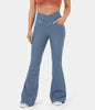 Zarina™ - Flared denim with stretch and high-waist - Light blue / XS