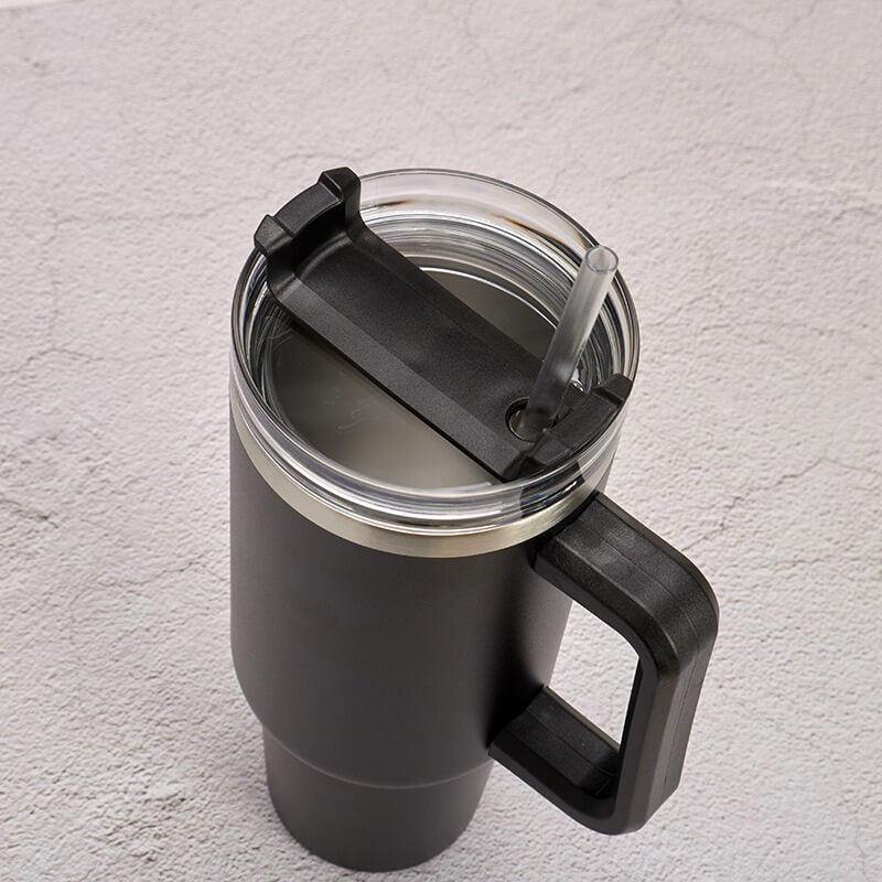 ThermoGenuss 1.2L | Keep your drinks hot and cold for extra long! - Water Bottle - Black