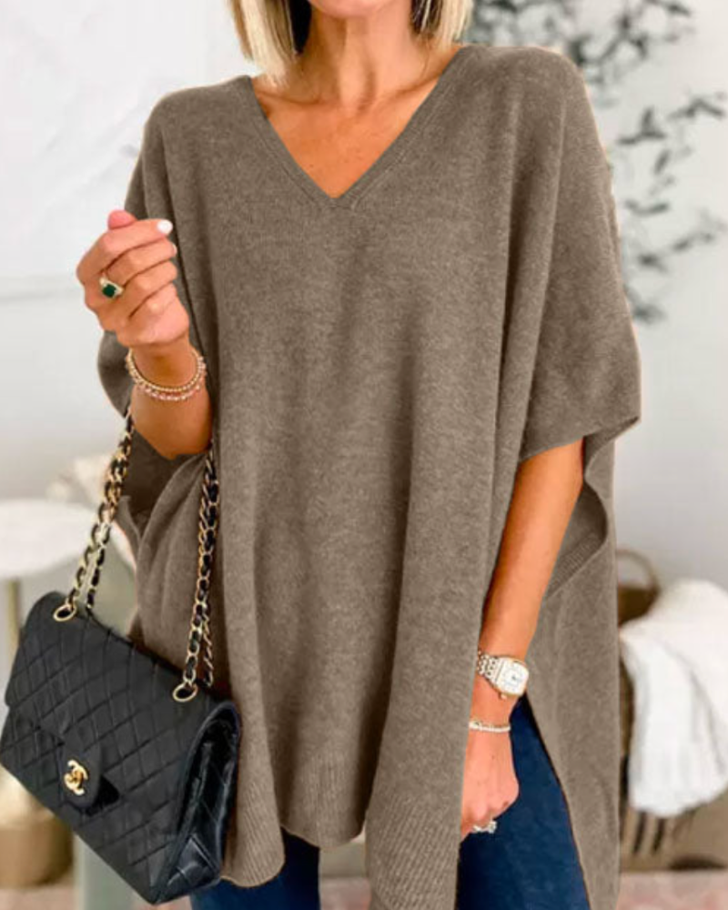 Annika | V-Neck Poncho