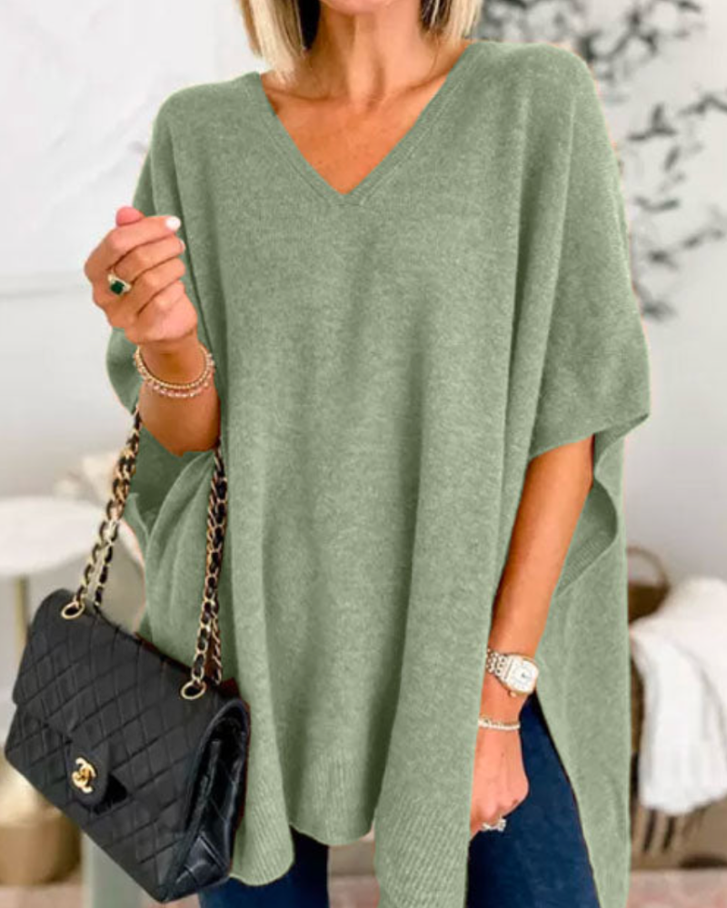 Annika | V-Neck Poncho