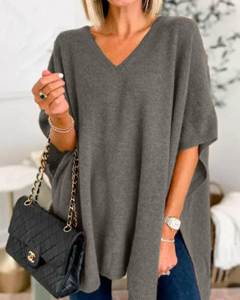 Annika | V-Neck Poncho