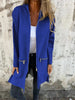 Ida | Round neck zip long sleeve leisure jacket - Blue / S