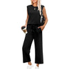 Larra | Casual Two-Piece Set with Short Sleeve and Wide Leg