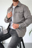 Noah™ | Stylish casual shirt - Light grey / XS