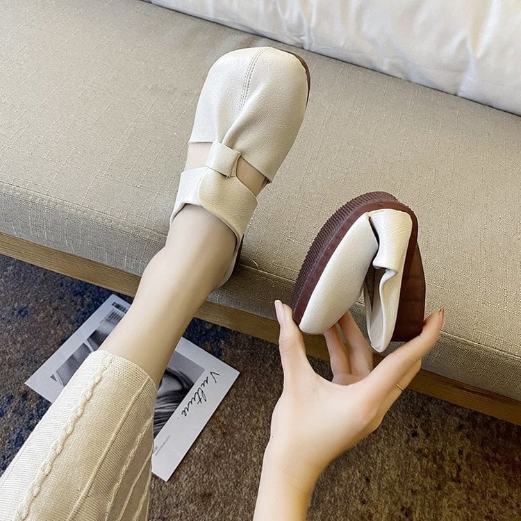 Kary | Women's Flat Mules with Bow and Knot