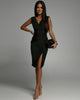 Bretta | Chic Dress with V-Neck and Sexy Side Slit