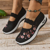 Saty | Embroidered Mesh Slip-On Shoes