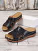 Freya | Orthopedic Leather Slippers with Open Toes