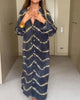 Bronya | Stylish Bohemian Dress with Stripes and Long Sleeves