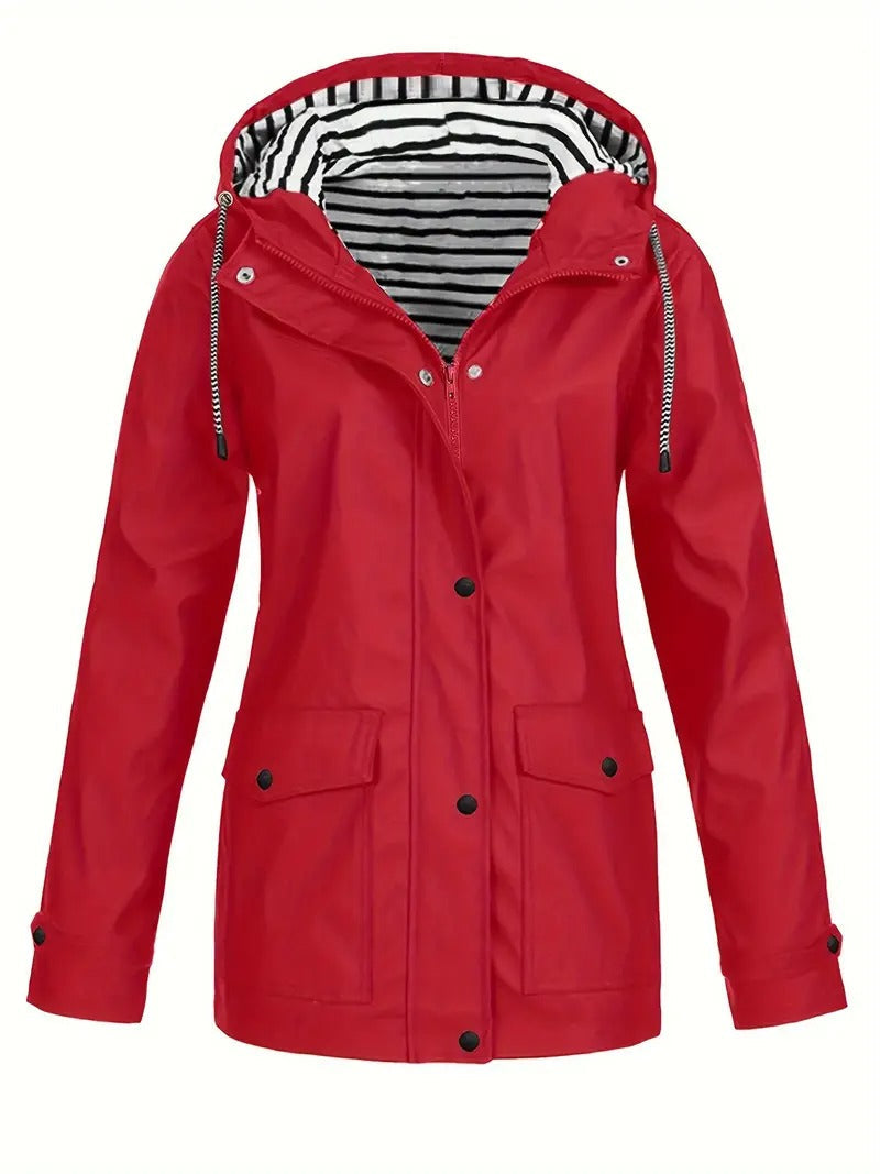 Selina™ | Elegant all-weather coat - Red / S