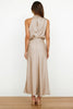 Rochelle | Feminine Satin Dress with Halter Neckline