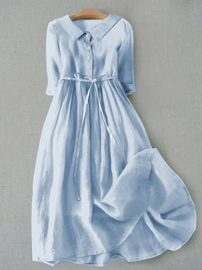 Mhera | Simple Cotton Dress with Artistic Design