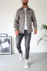 Noah™ | Stylish casual shirt - Light grey / XS