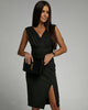 Bretta | Chic Dress with V-Neck and Sexy Side Slit