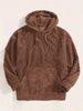 BRAM | PULLOVER WITH CORD HOOD - Brown / S