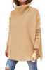 Annie™ | Oversized turtleneck jumper - Brown / S