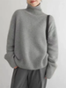 Vivien | Classic turtleneck jumper - Sweater - Grey / S