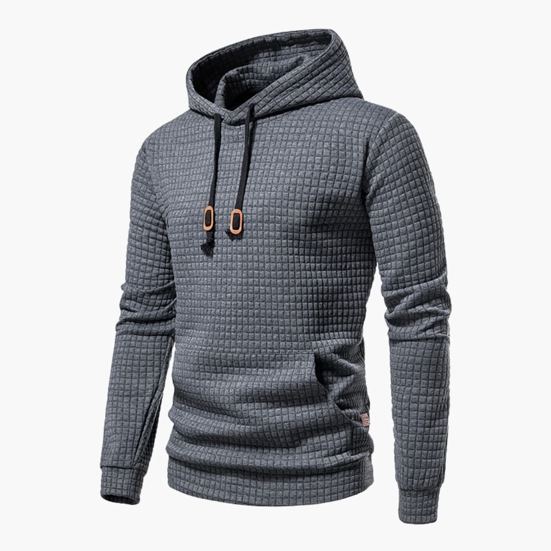 Walter| Quilted hoodie - Dark grey / S