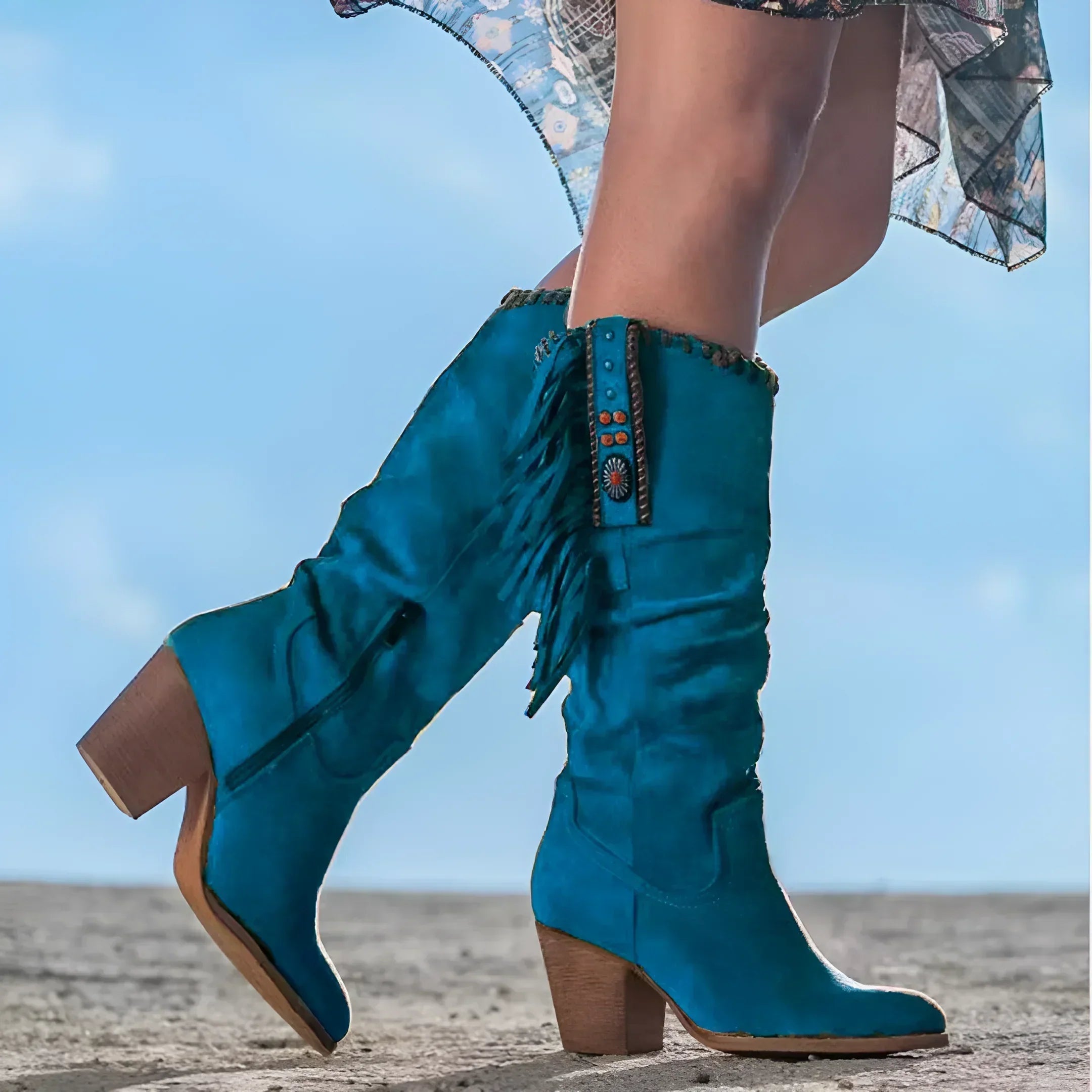 Zelina™ | Cowboy boots - Blue / 34