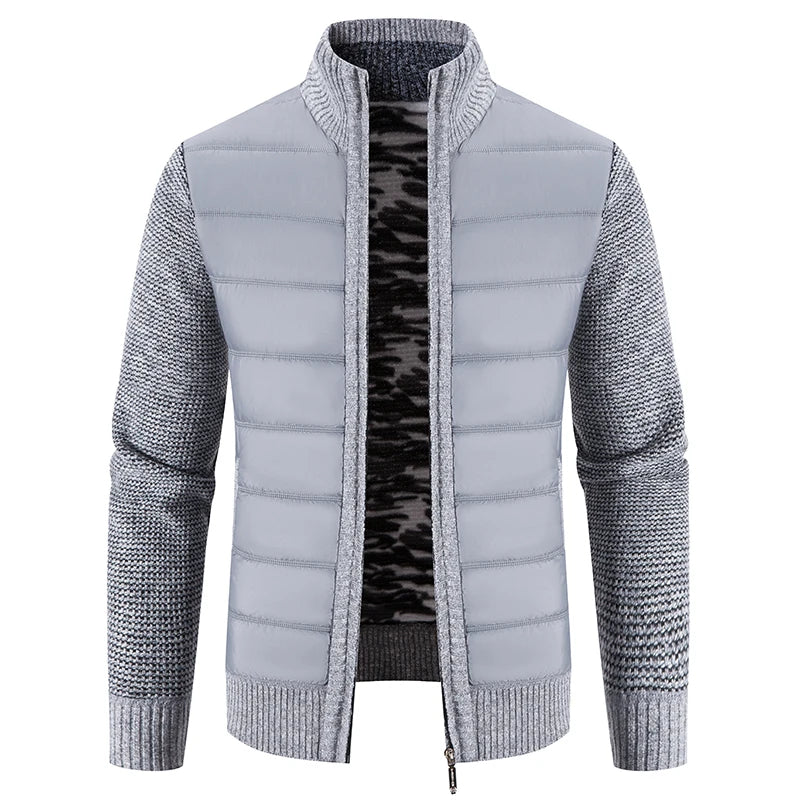 NordicWarm™ - Cosy winter knitted waistcoat - Light grey / M