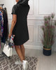 Nyla | Comfortable Short-Sleeved Casual Dress with Hood