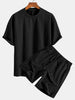Rudy | Casual Relax Fit T-Shirt with Twist Jacquard Shorts