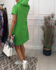 Nyla | Comfortable Short-Sleeved Casual Dress with Hood