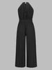 Elen | Pleated Jumpsuit with Halter Neck