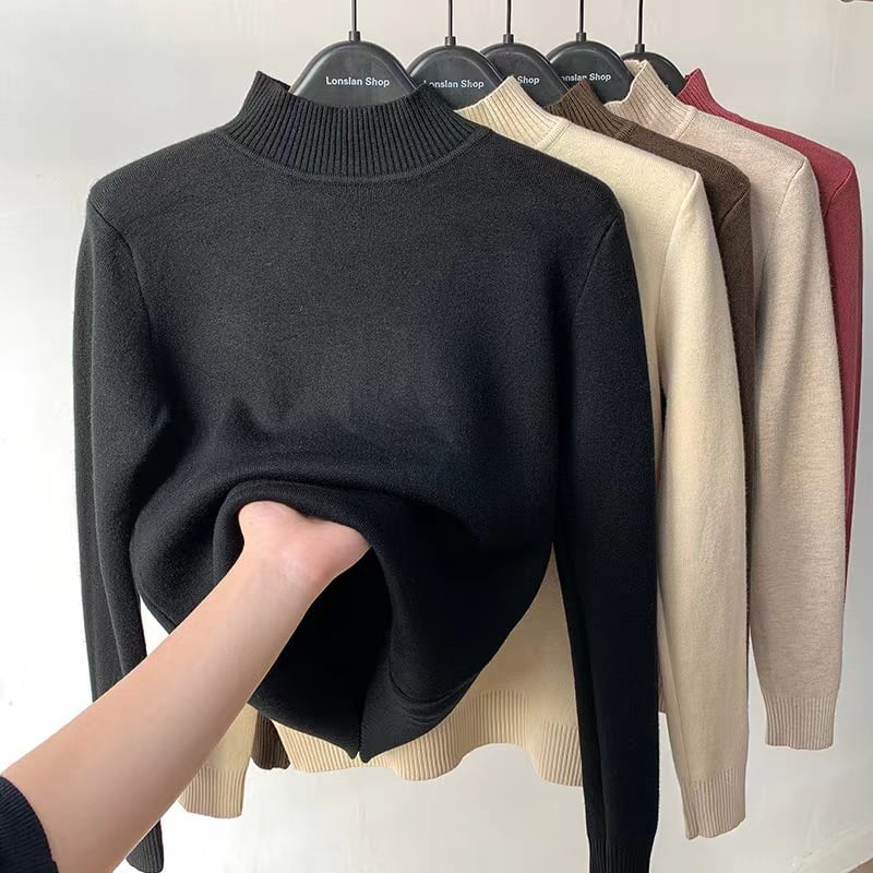 Shira™ | Winter fleece shirt with thick inside - Black / S
