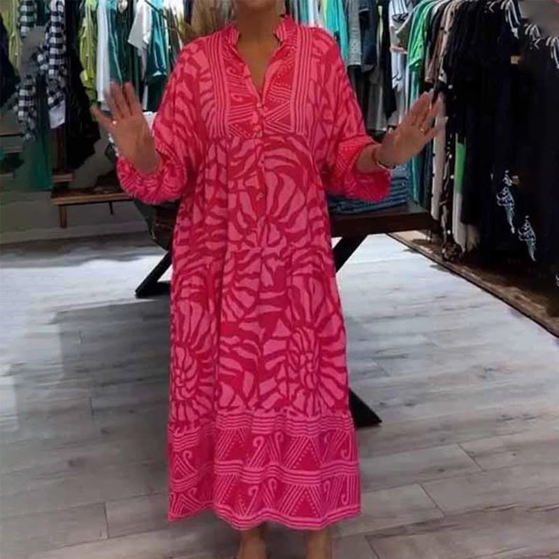 Azzon | Comfortable Women's Dress with Modern Print