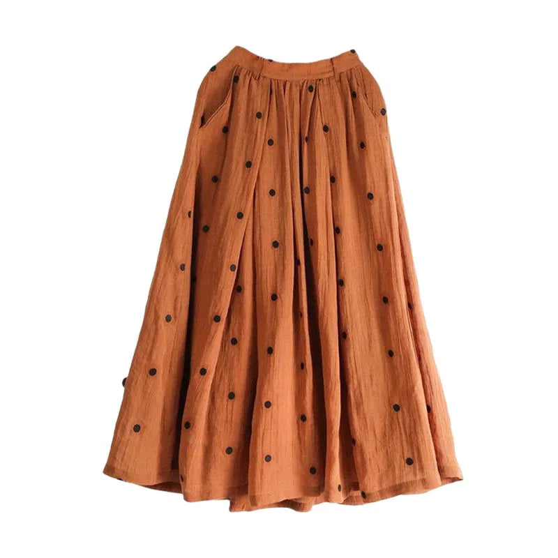 Faye | Polka dot skirt with pockets