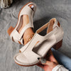 Zinia | Elegant T-Strap Wedge Sandals with Buckle