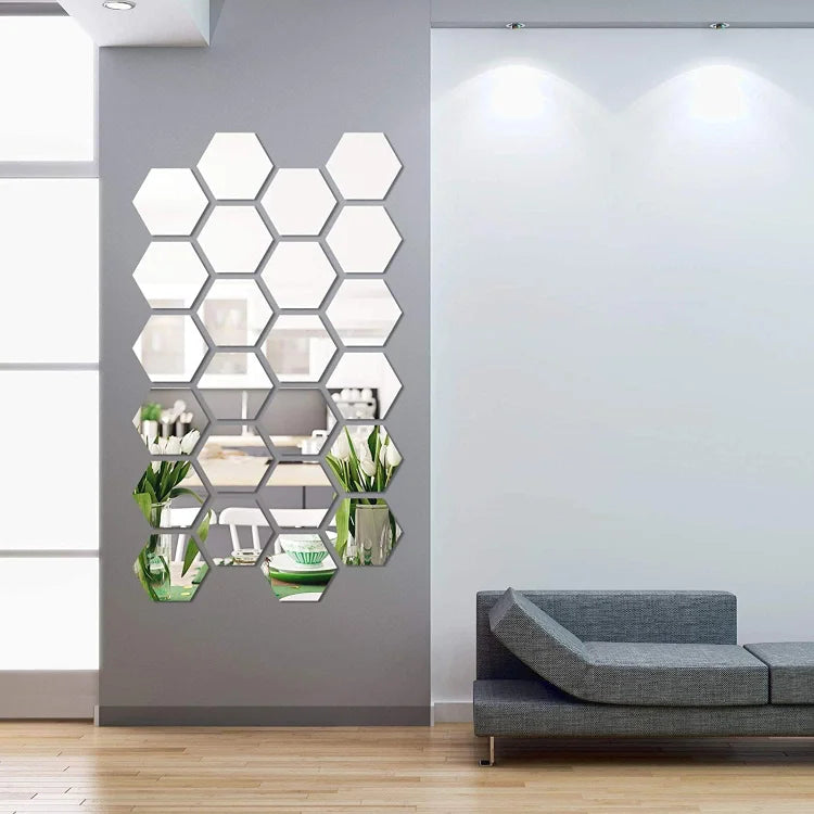 Honey mirror | Home decoration with honeycomb mirror made of acrylic | 50% OFF TODAY! - 80*70*40mm / 12 PIECES