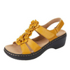 Jovi | Women's Flat Sandals with Ruffled Flower