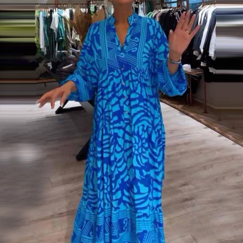 Azzon | Comfortable Women's Dress with Modern Print
