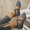 Kelle | Wedge Ballet Flats with Criss-Cross Straps