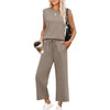 Larra | Casual Two-Piece Set with Short Sleeve and Wide Leg