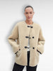 Liana™ - Elegant faux fur coat - Beige / XS