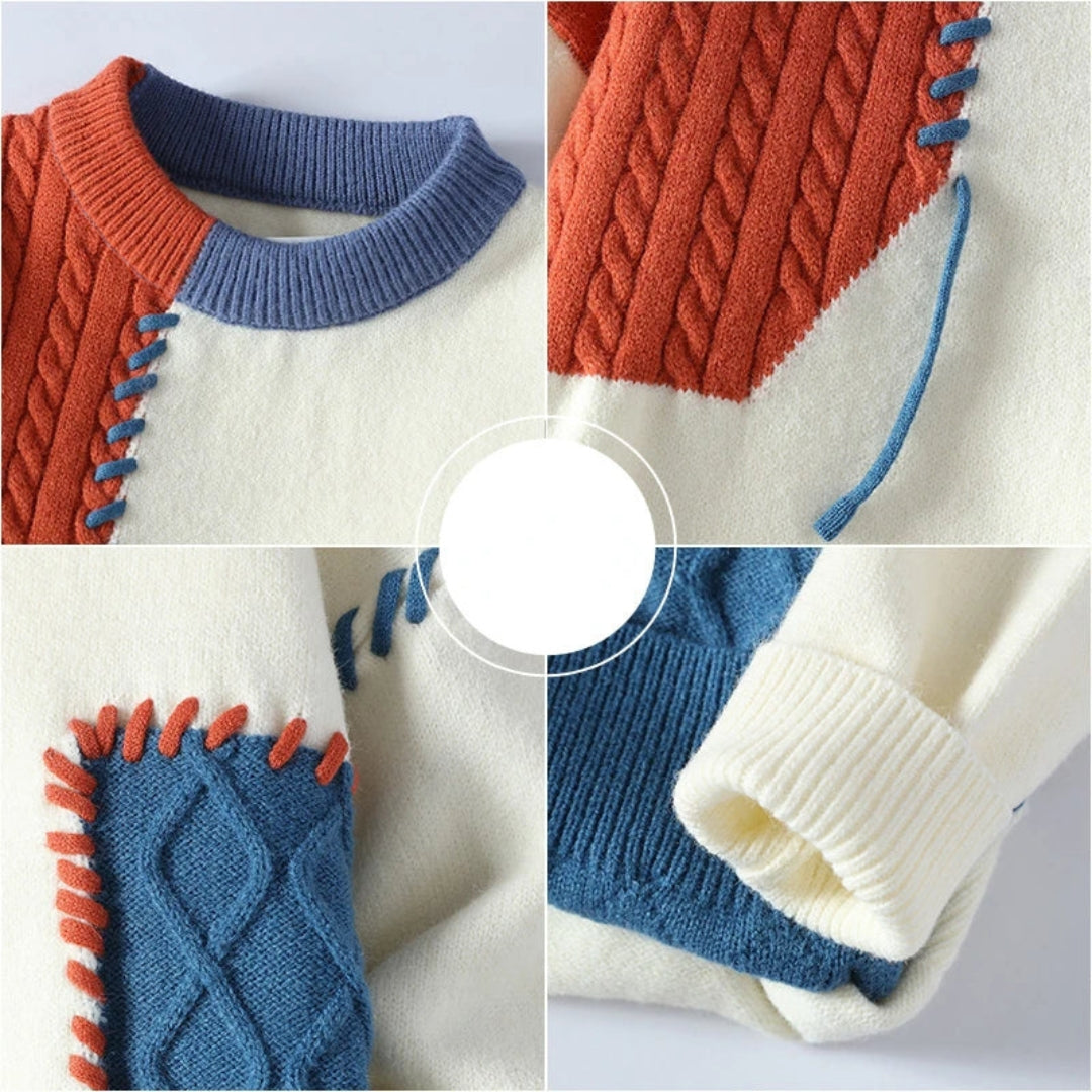 Tom™ - Stylish hooded jumper - Orange / XS