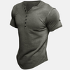 Dave™ | Premium Henley shirt with short sleeves - Grey / S