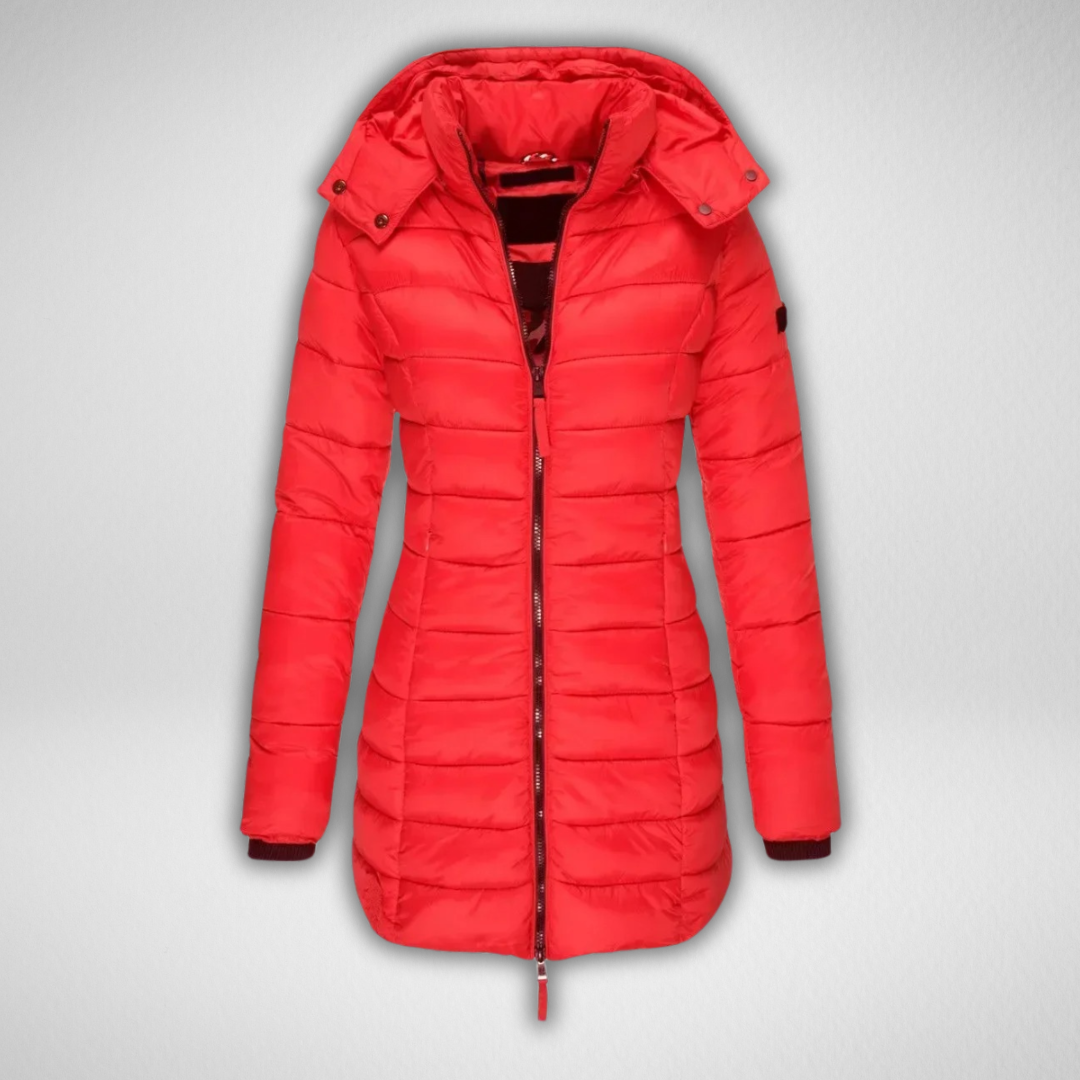 Bea | Lined winter coat - Red / XXS