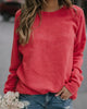 Stella™ - Stylish, comfortable sweatshirt with a round neckline - Red / S