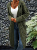 Isabell | Ladies cardigan with pockets - Army green / S