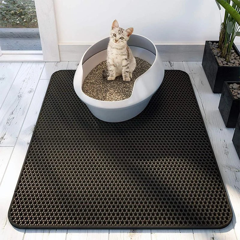 HoneycombMat™ | Luxurious honeycomb cat litter mat | 50% OFF TODAY! - New Arrivals - Black / S (30x30 cm)