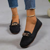 Kendal | Leather Slippers with Chunky Chain Details