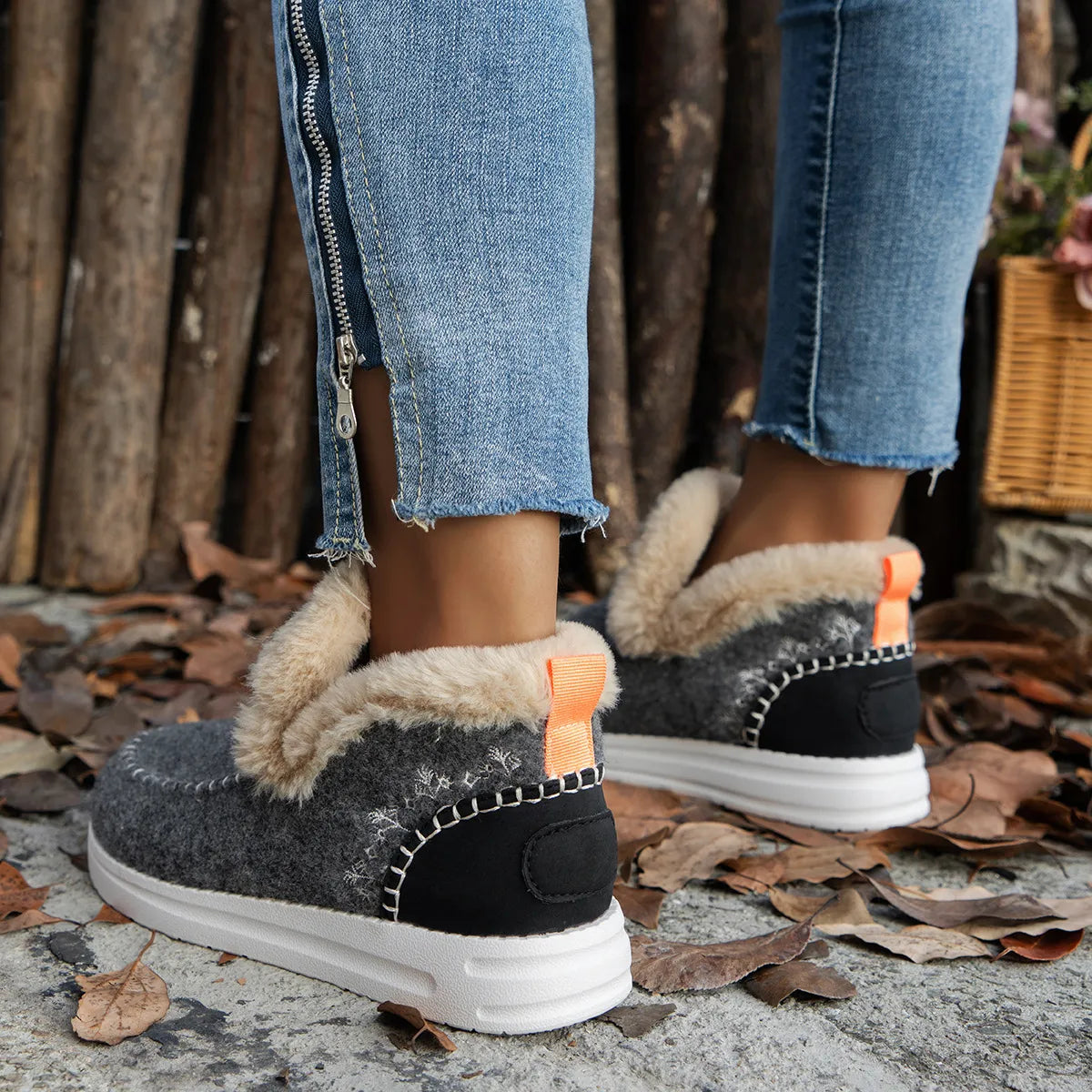 Noelia™ - Women's lined winter boots - Grey / 36