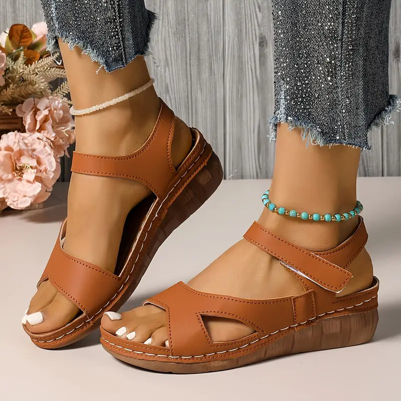 Jheana | Minimalist Faux Leather Sandals